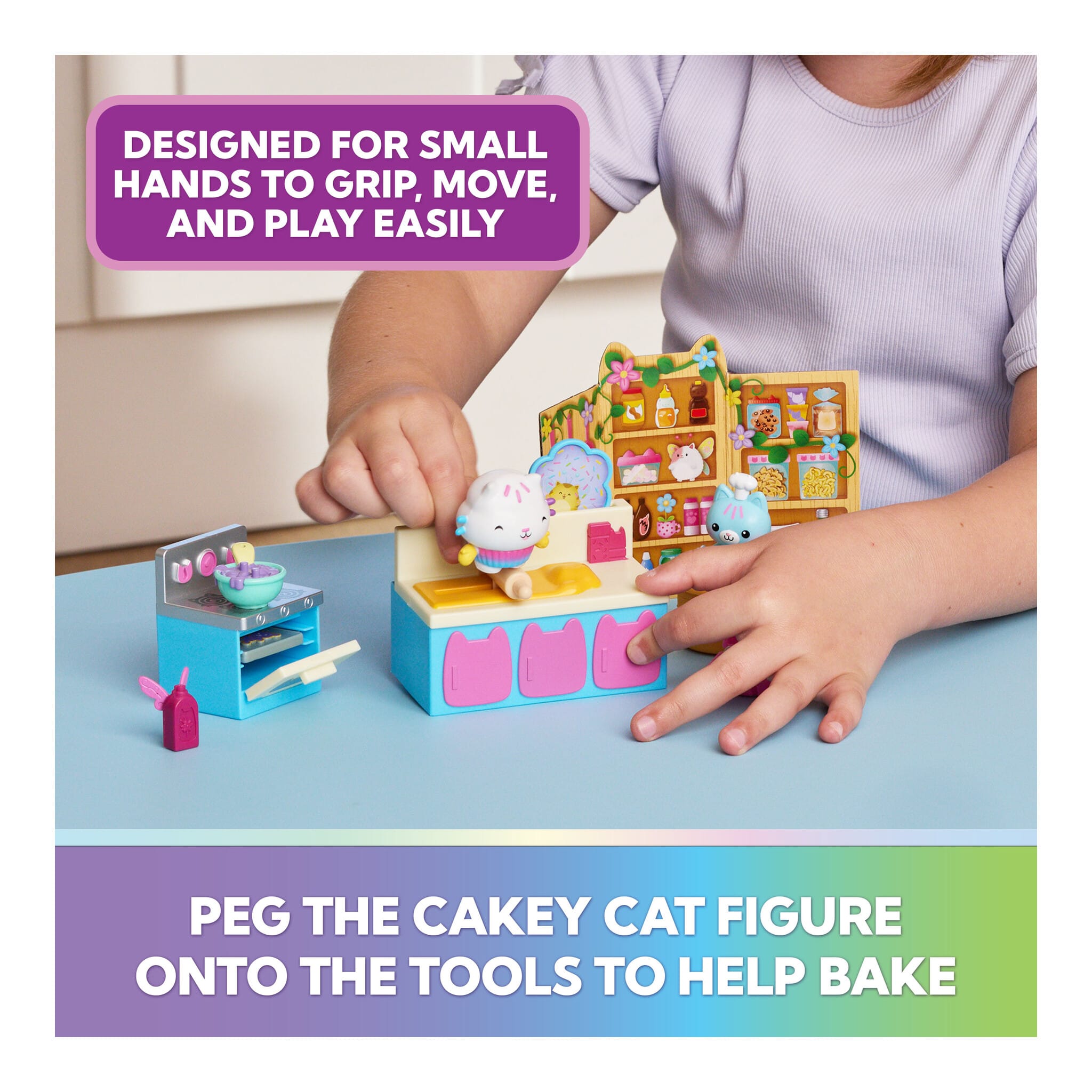 Gabby's Dollhouse Fairylandia Cakey Cat's Fairy Kitchen Set 681147133426