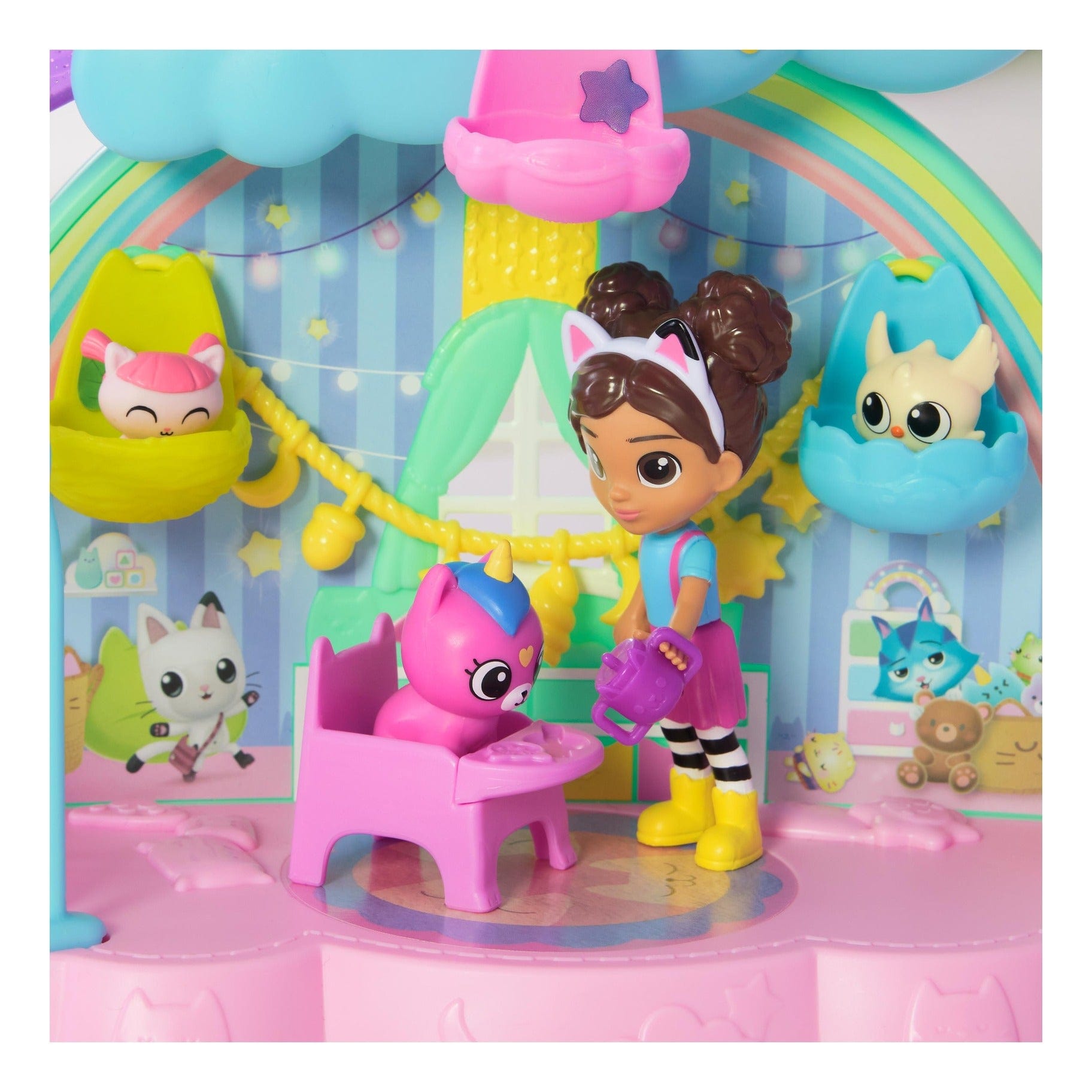 Gabby's Dollhouse Kitty Care Playset - Interactive Pet Toy 681147042834