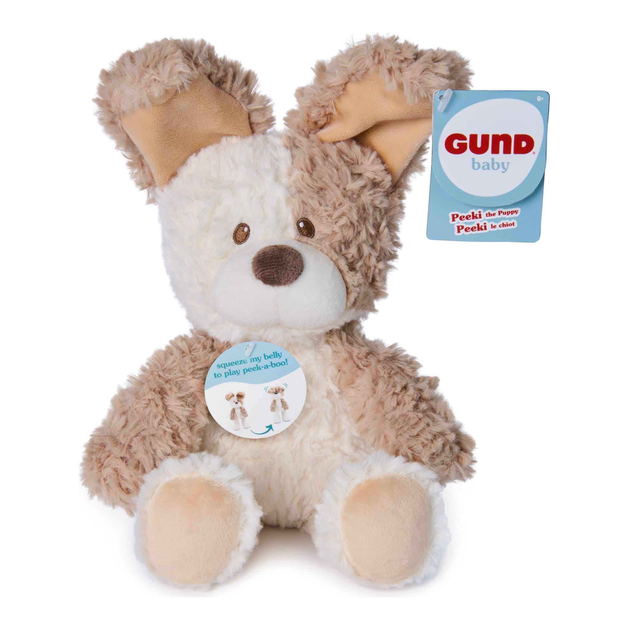 GUND Peeki the Puppy Handheld Peek-a-Boo Plush Toy 681147133945