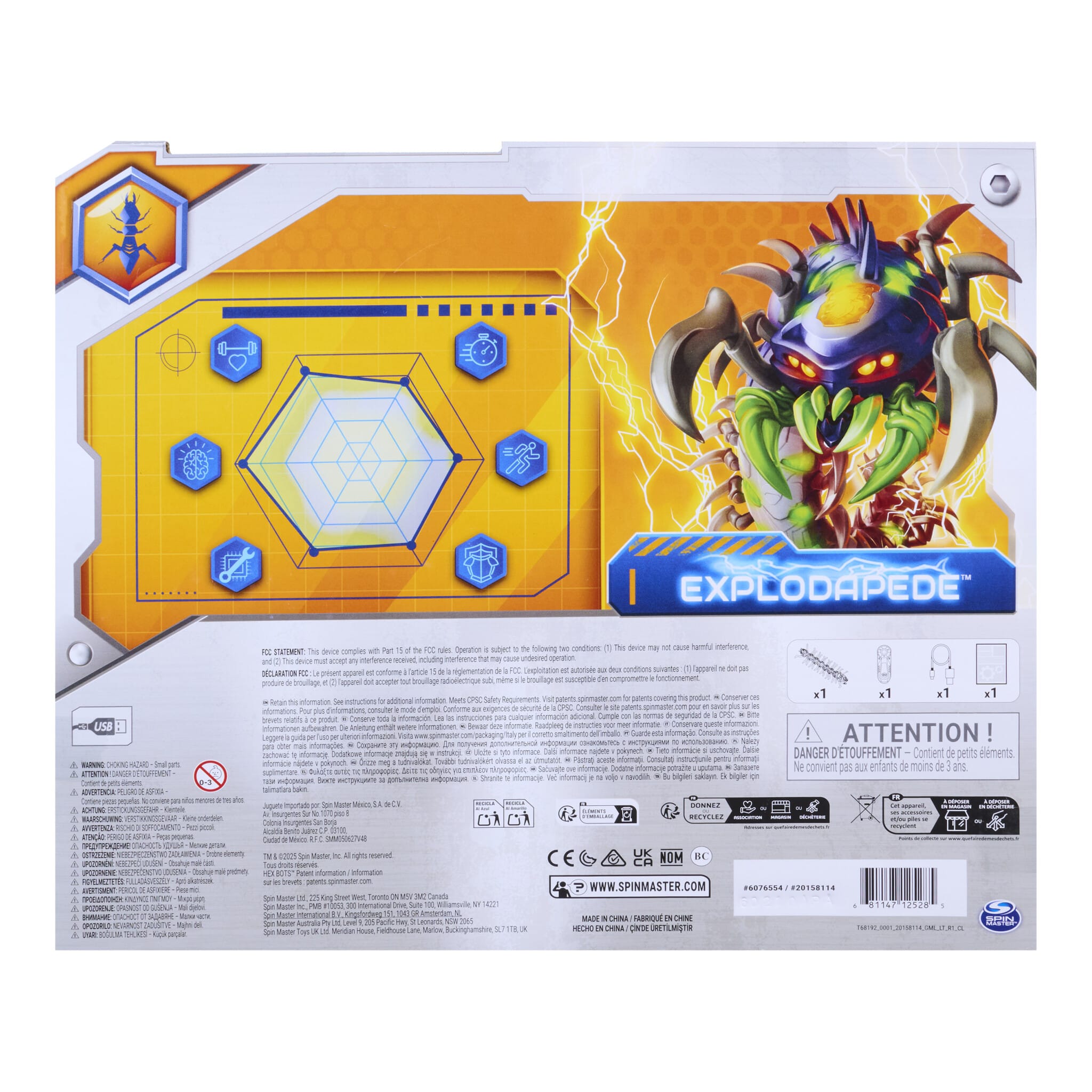 HEX BOTS Explodapede Remote Control Exploding Centipede 681147125285