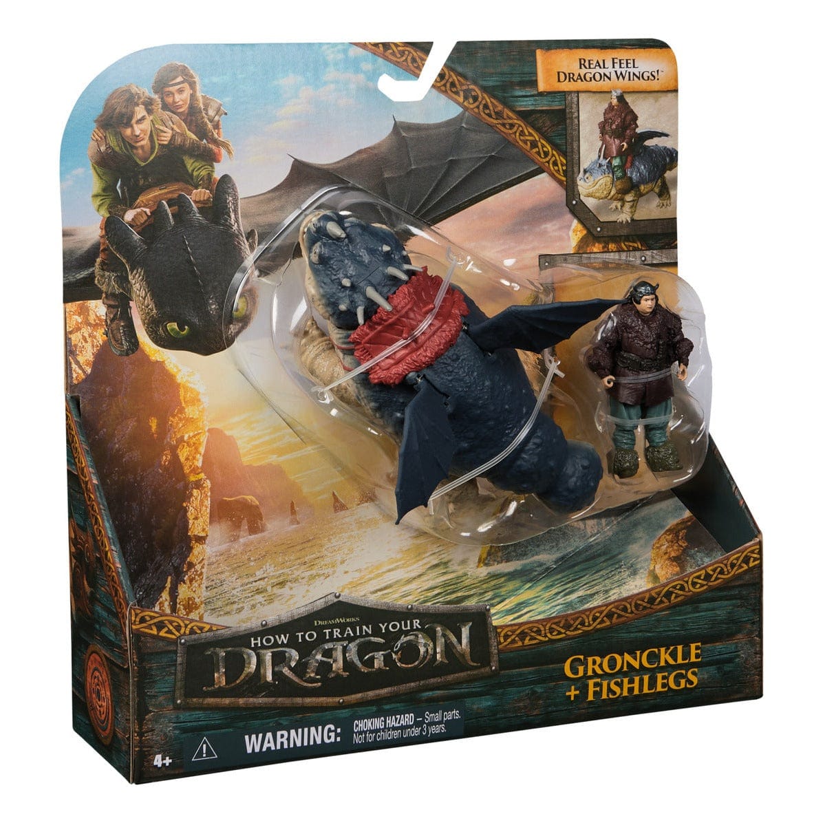 How to Train Your Dragon - Viking and Dragon Gronkle Figure Set 681147083363