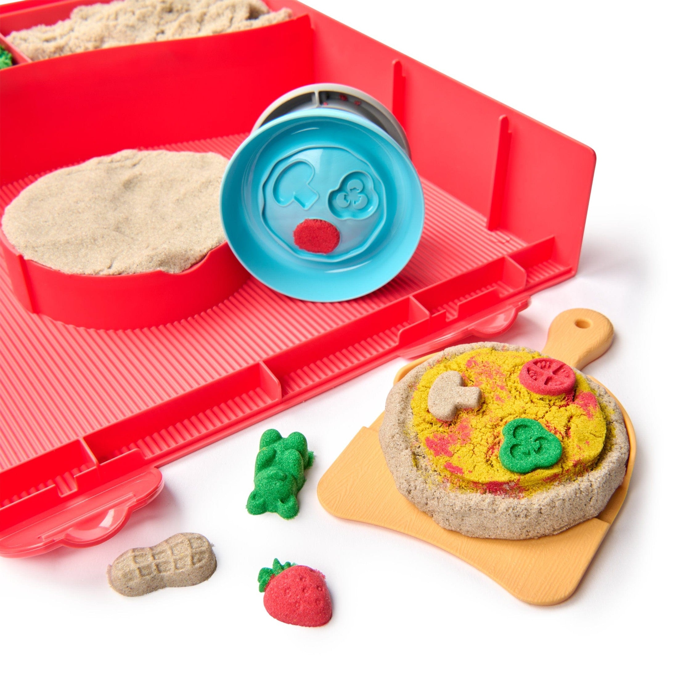Kinetic Sand Squish Pizza Creative Play Set for Kids