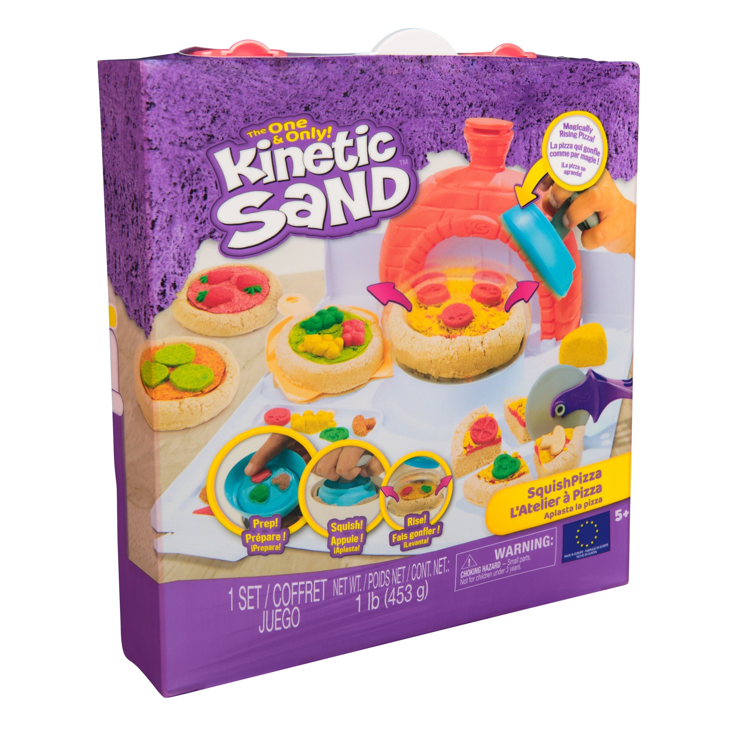 Kinetic Sand Squish Pizza Creative Play Set for Kids