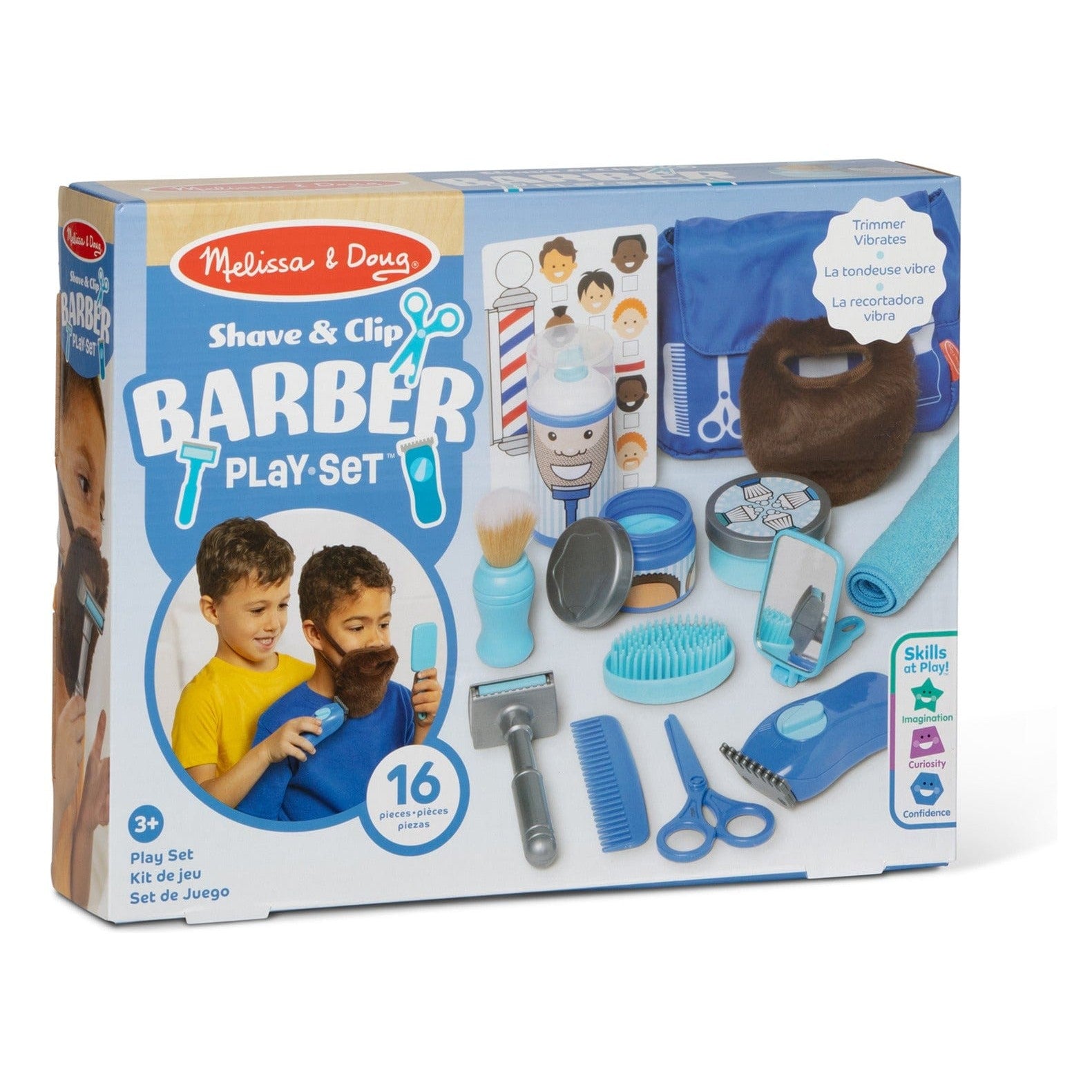 Melissa and Doug Barber Shop Playset for Kids Haircuts