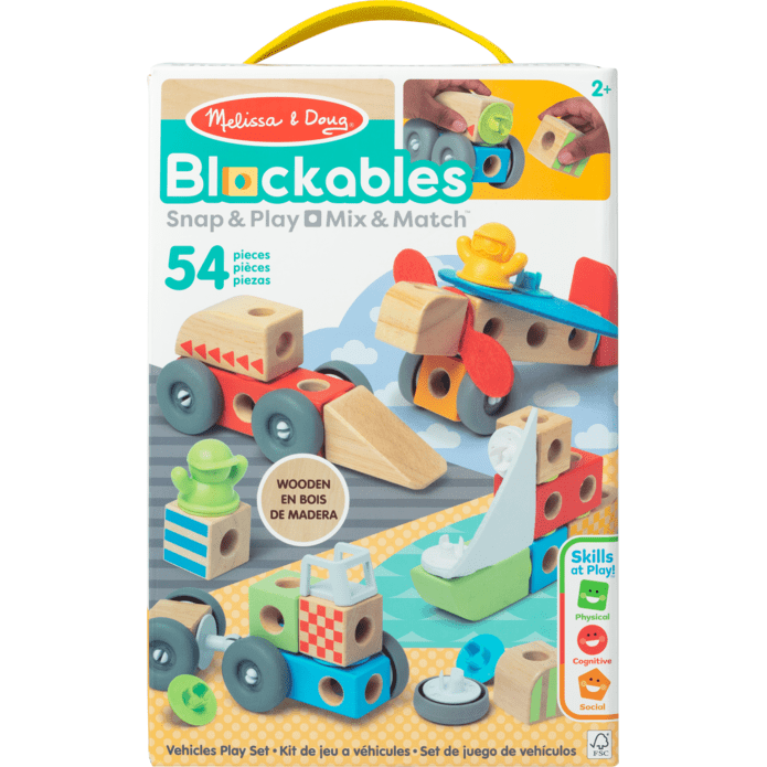 Melissa And Doug Blockables Vehicles Building Set Playset