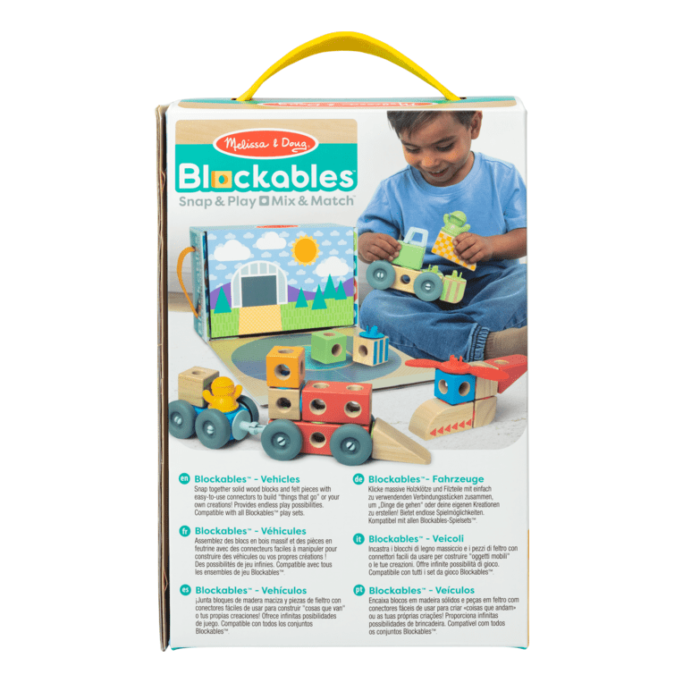 Melissa And Doug Blockables Vehicles Building Set Playset
