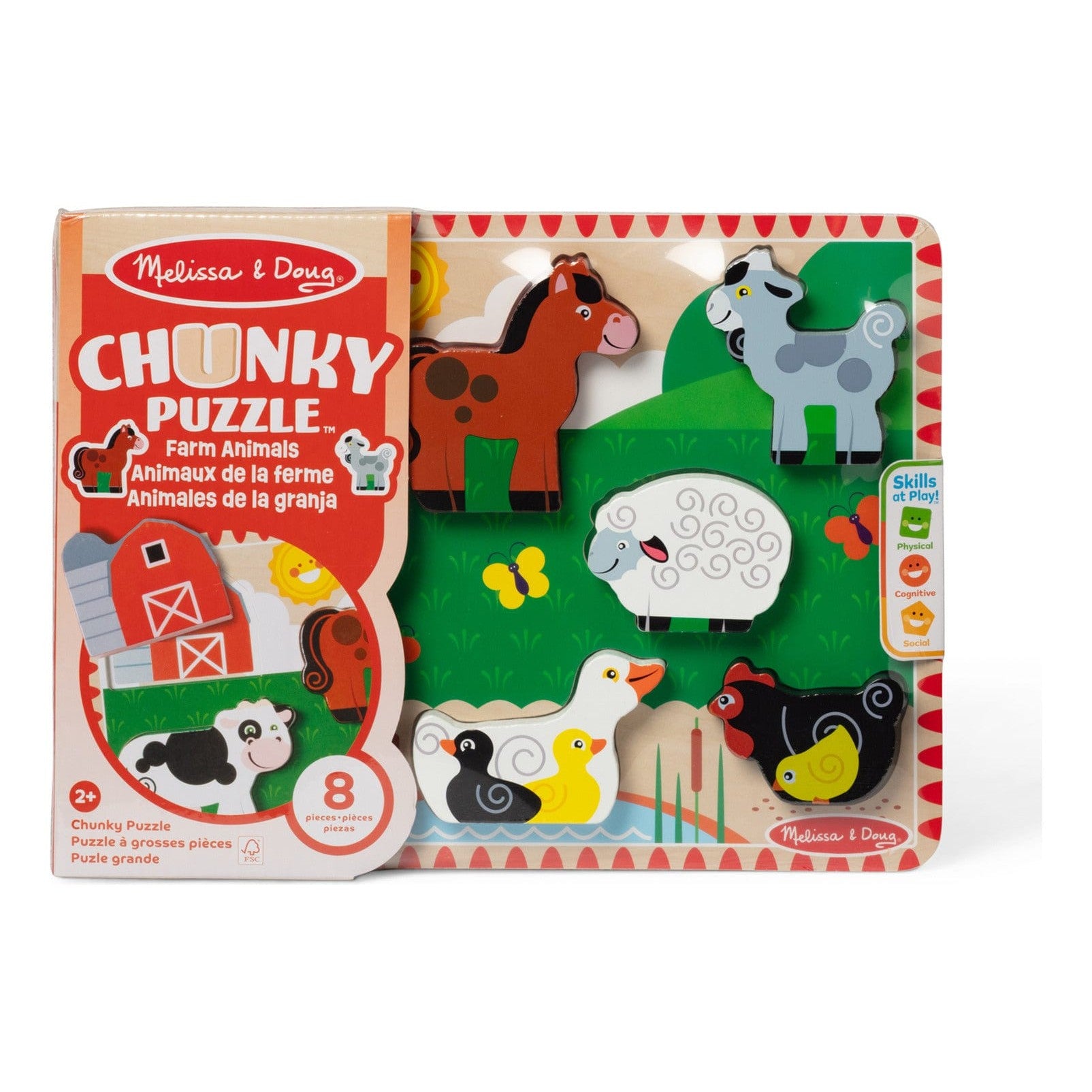Melissa And Doug Farm Chunky Puzzle Wooden Toy For Toddlers