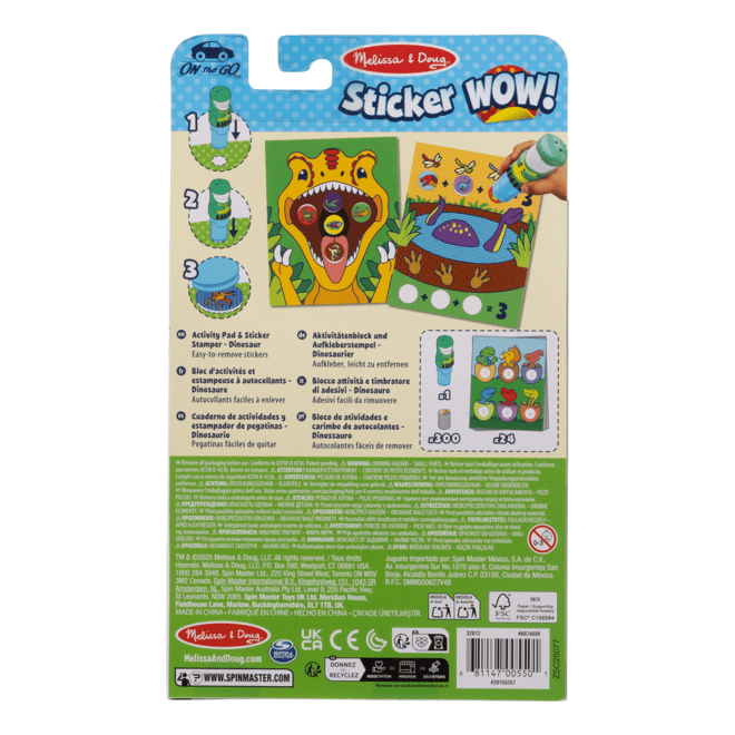 Melissa And Doug Pad And Stamp Dinosaur Craft Set Kit