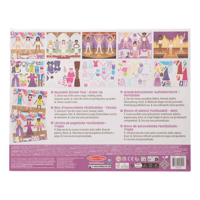 Melissa And Doug Reusable Stamp Pad Dress Up Playset