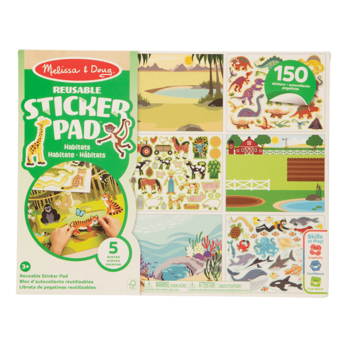 Melissa and Doug Reusable Stamp Pad Habitats Craft Kit