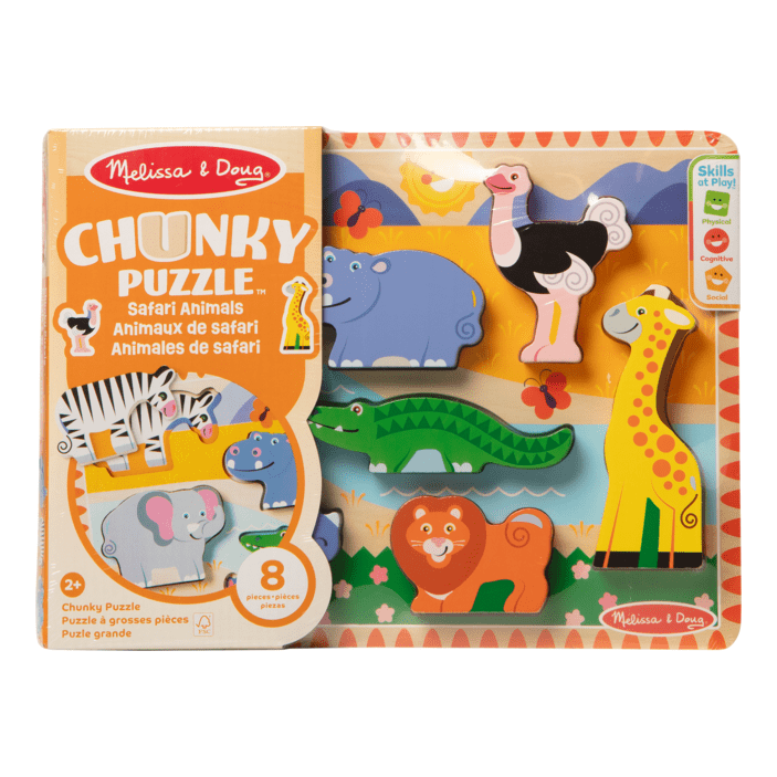 Melissa and Doug Safari Chunky Puzzle Toy for Learners