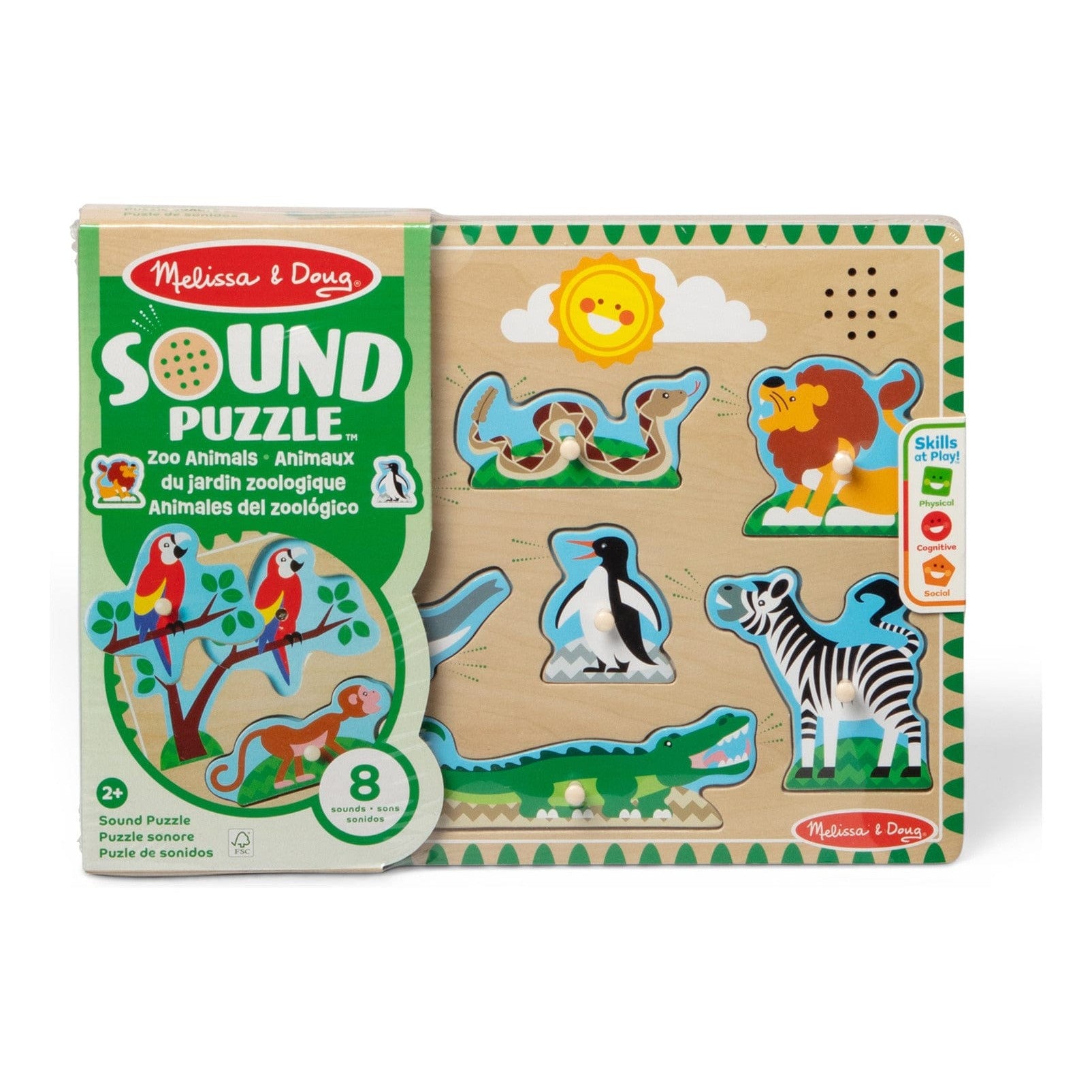 Melissa Doug Zoo Animals Sound Puzzle Educational Toy