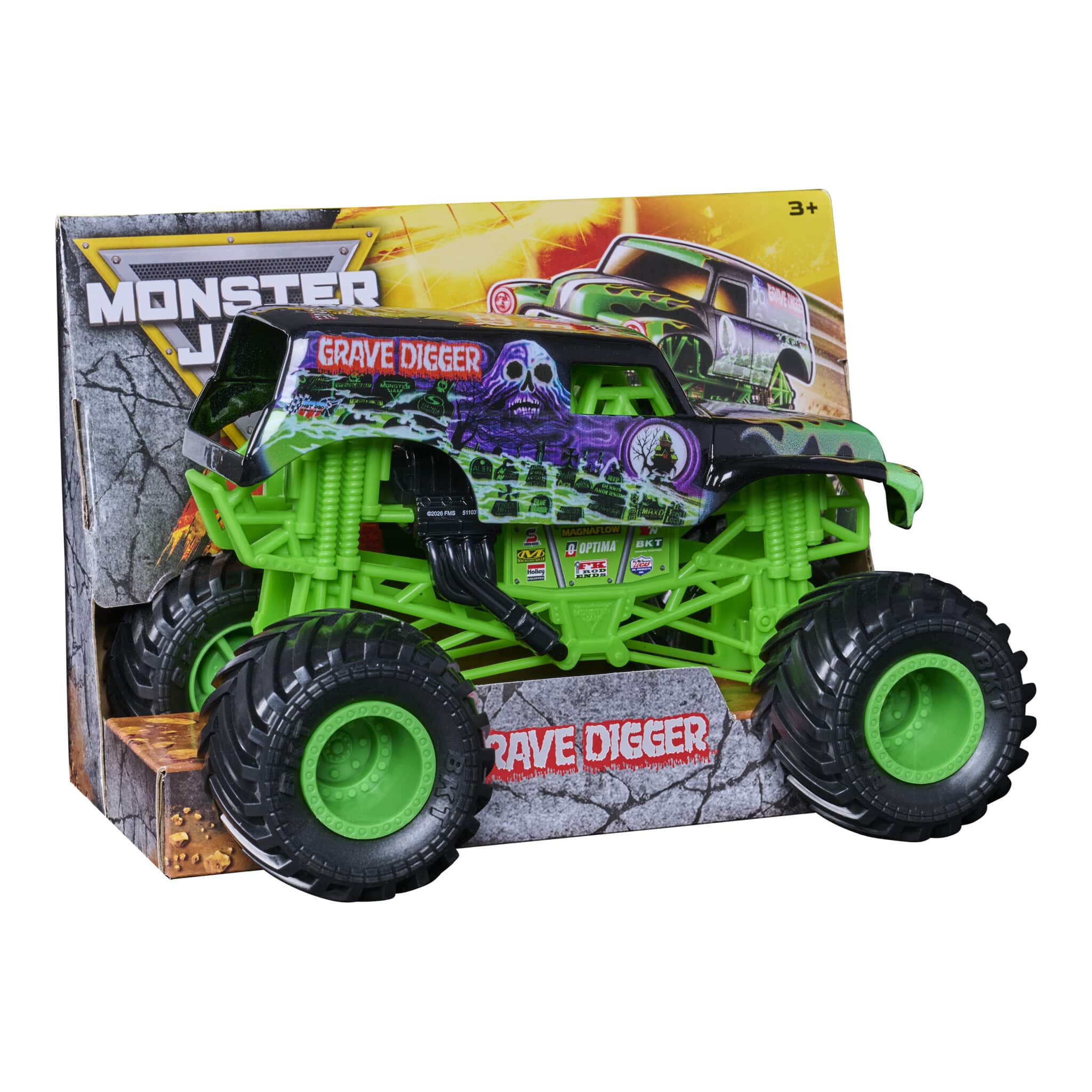 Monster Jam Grave Digger 1:24 Die-Cast Monster Truck 681147146969