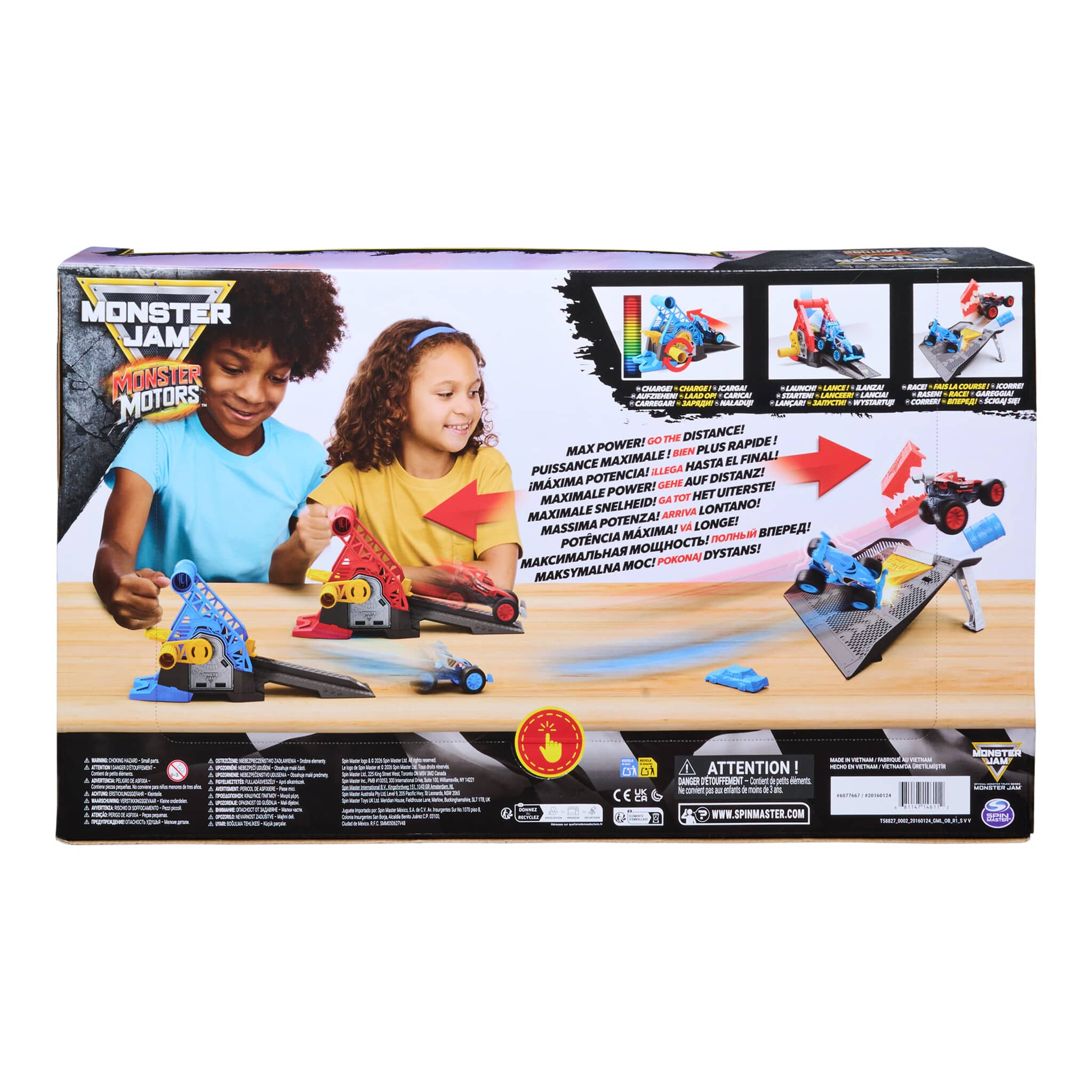 Monster Jam Monster Motors 1:64 Rev Up Raceway Playset 681147146112