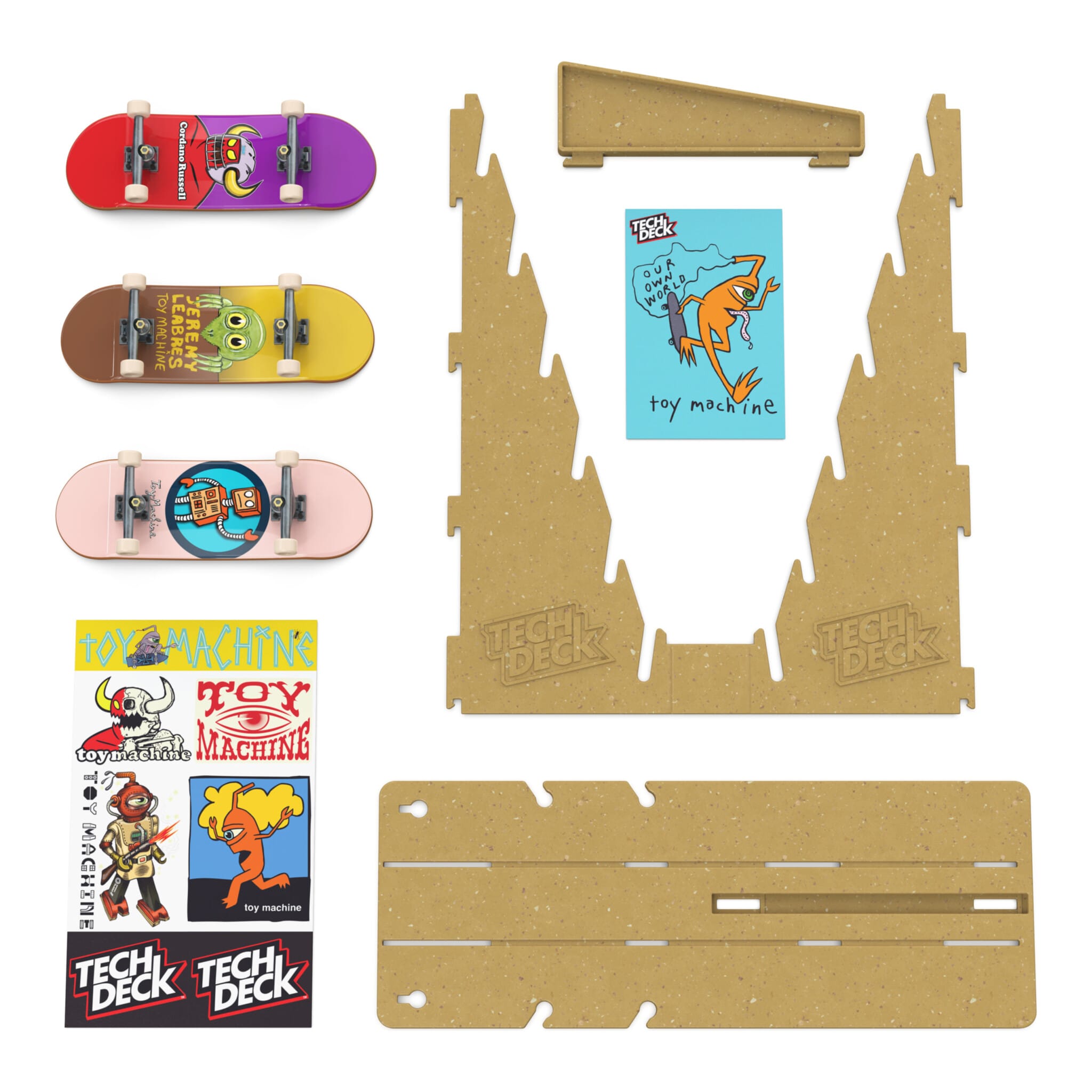 Tech Deck DGK Board Display Stand with 3 Fingerboards 681147131682