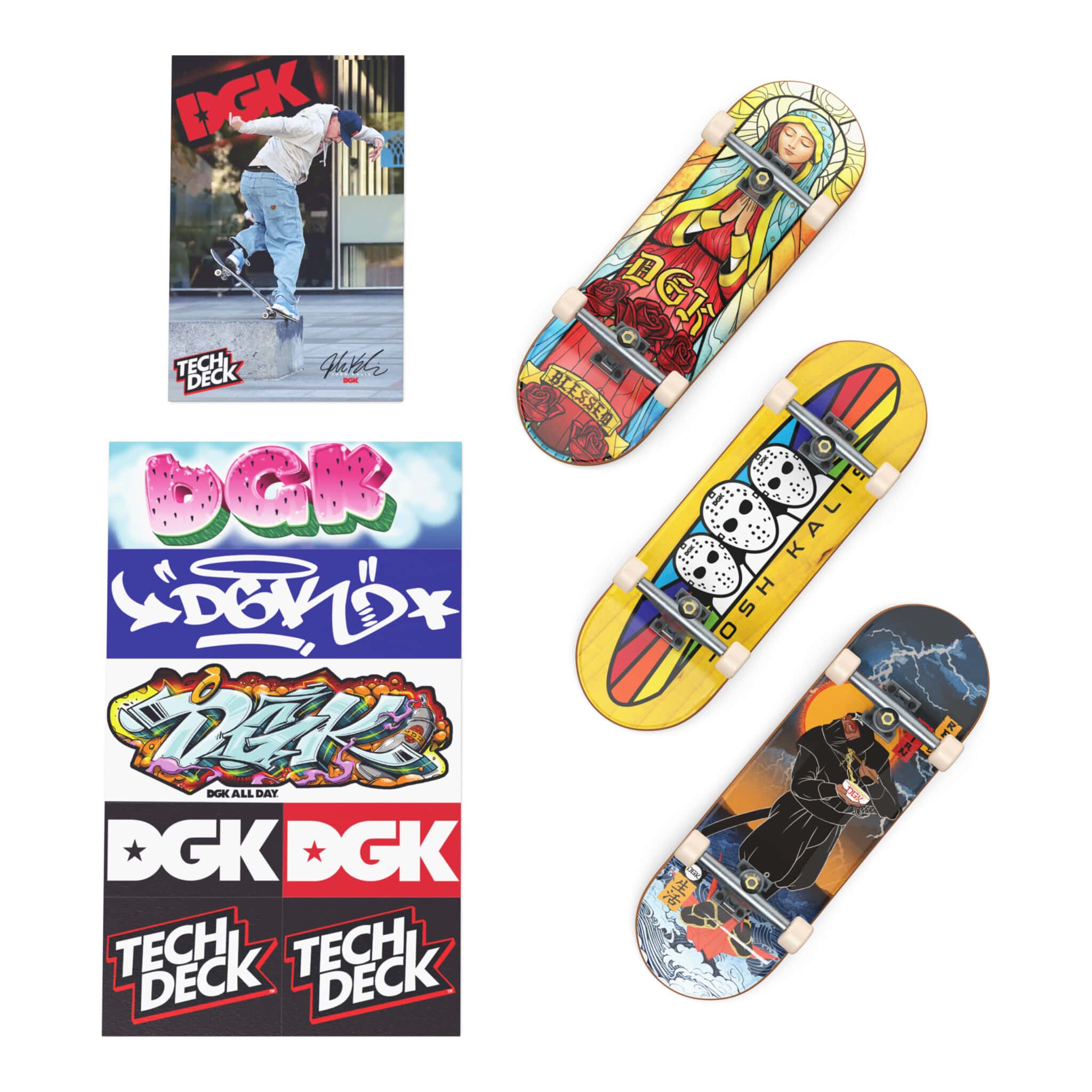 Tech Deck DGK Board Display Stand with 3 Fingerboards 681147131682
