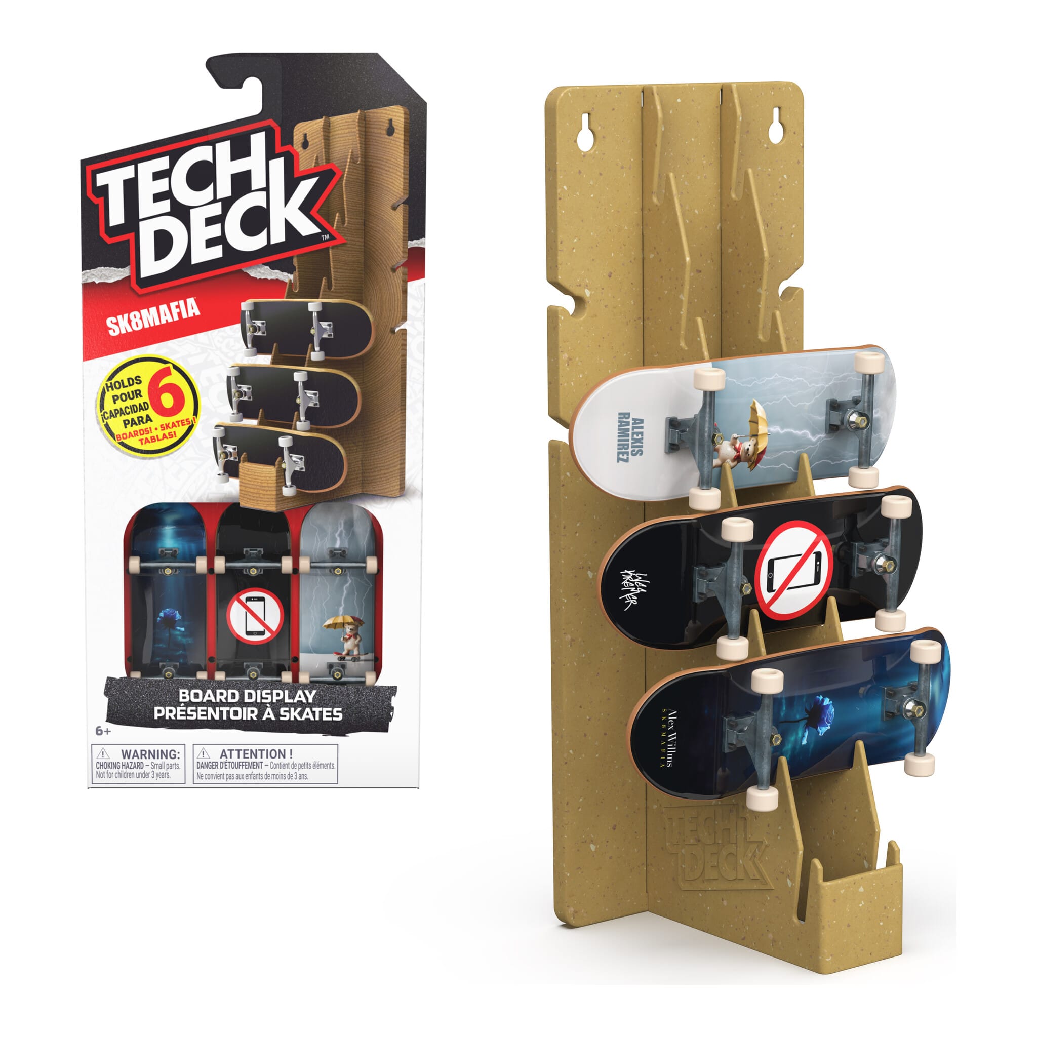 Tech Deck DGK Board Display Stand with 3 Fingerboards 681147131682