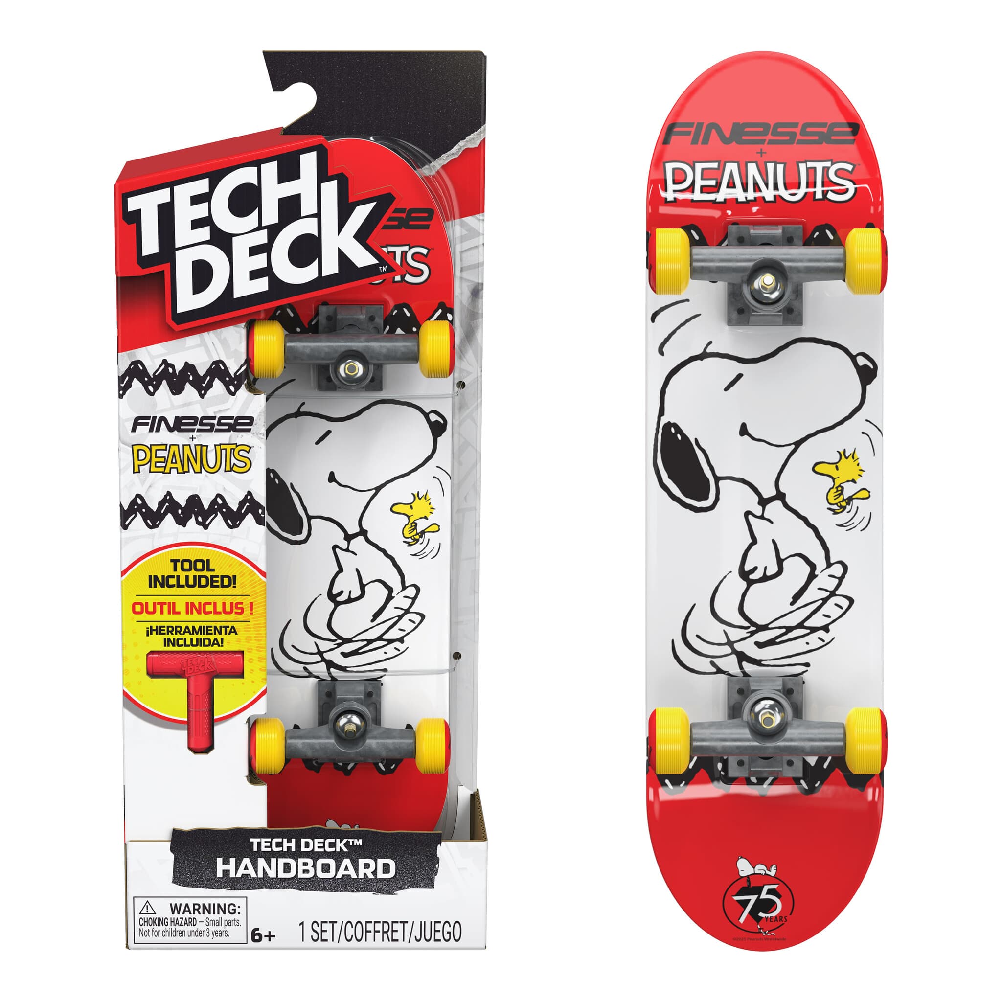 Tech Deck Finesse Peanuts Handboard 681147126138