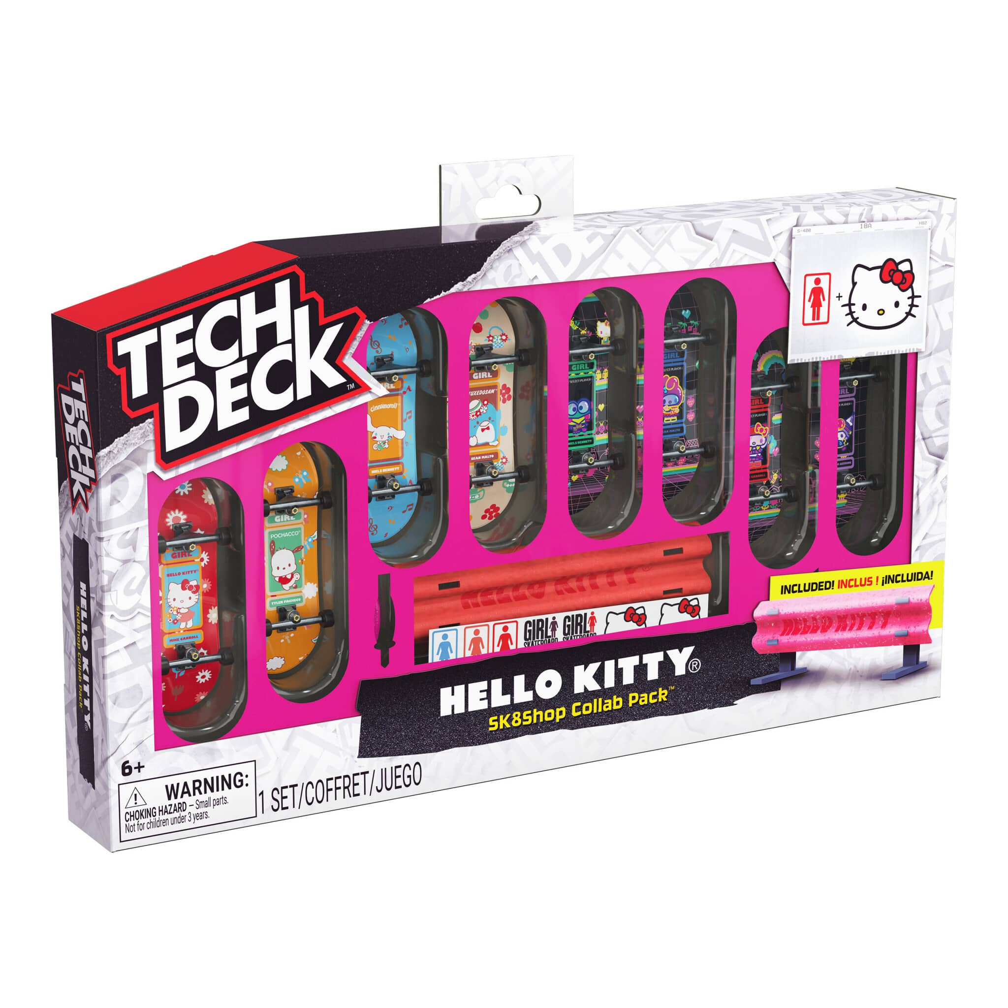 Tech Deck Hello Kitty SK8Shop Collab Pack 8-Pack Fingerboards