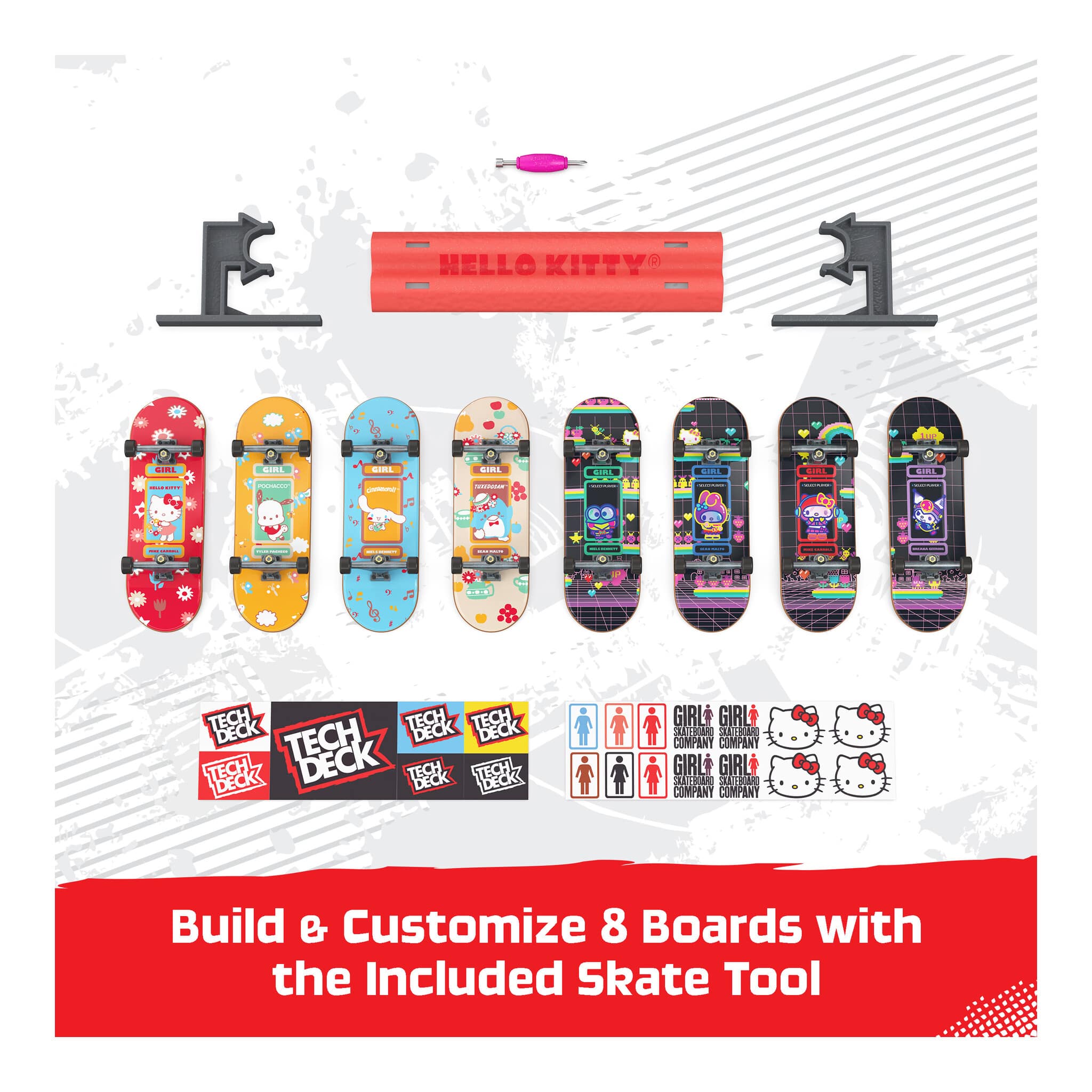 Tech Deck Hello Kitty SK8Shop Collab Pack 8-Pack Fingerboards