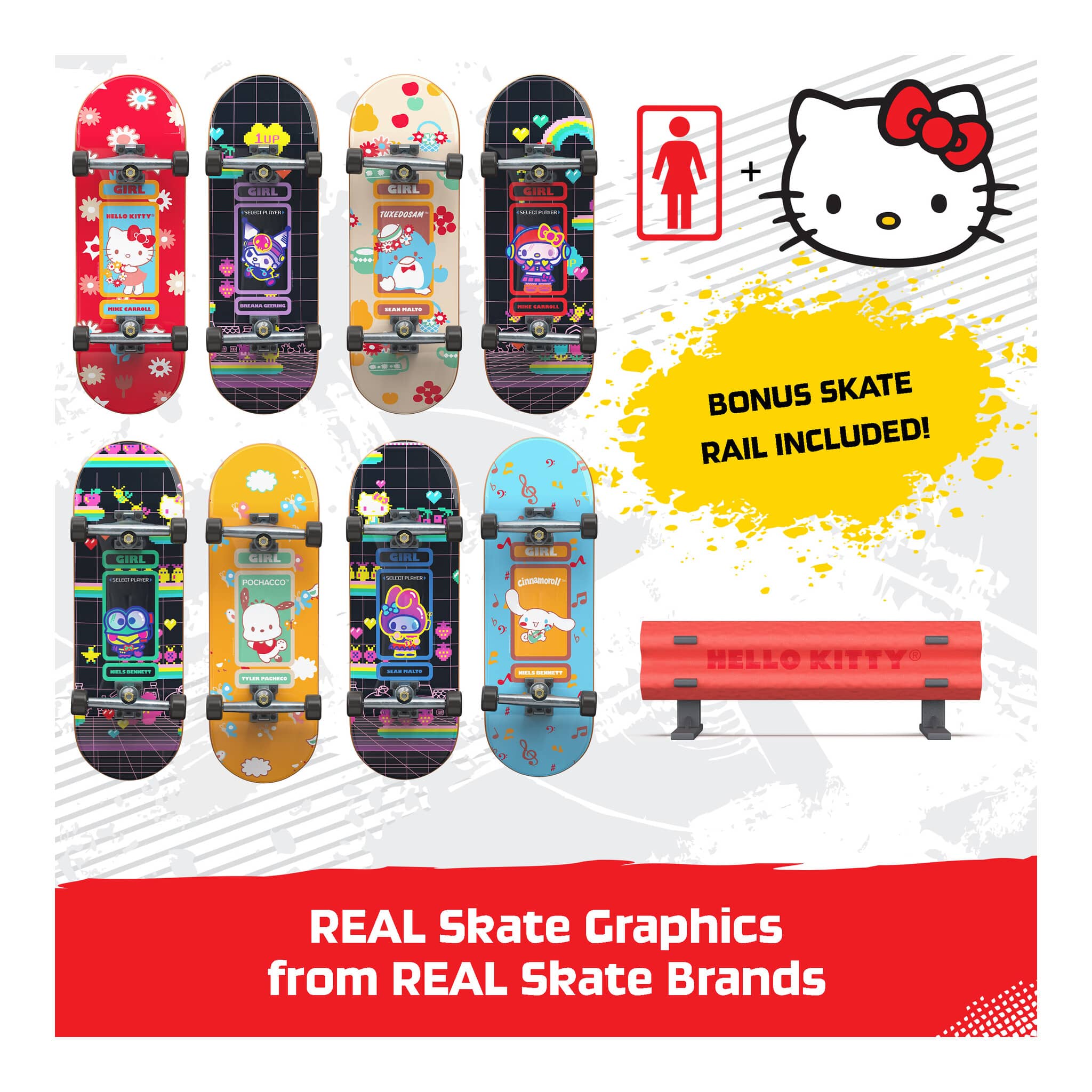 Tech Deck Hello Kitty SK8Shop Collab Pack 8-Pack Fingerboards