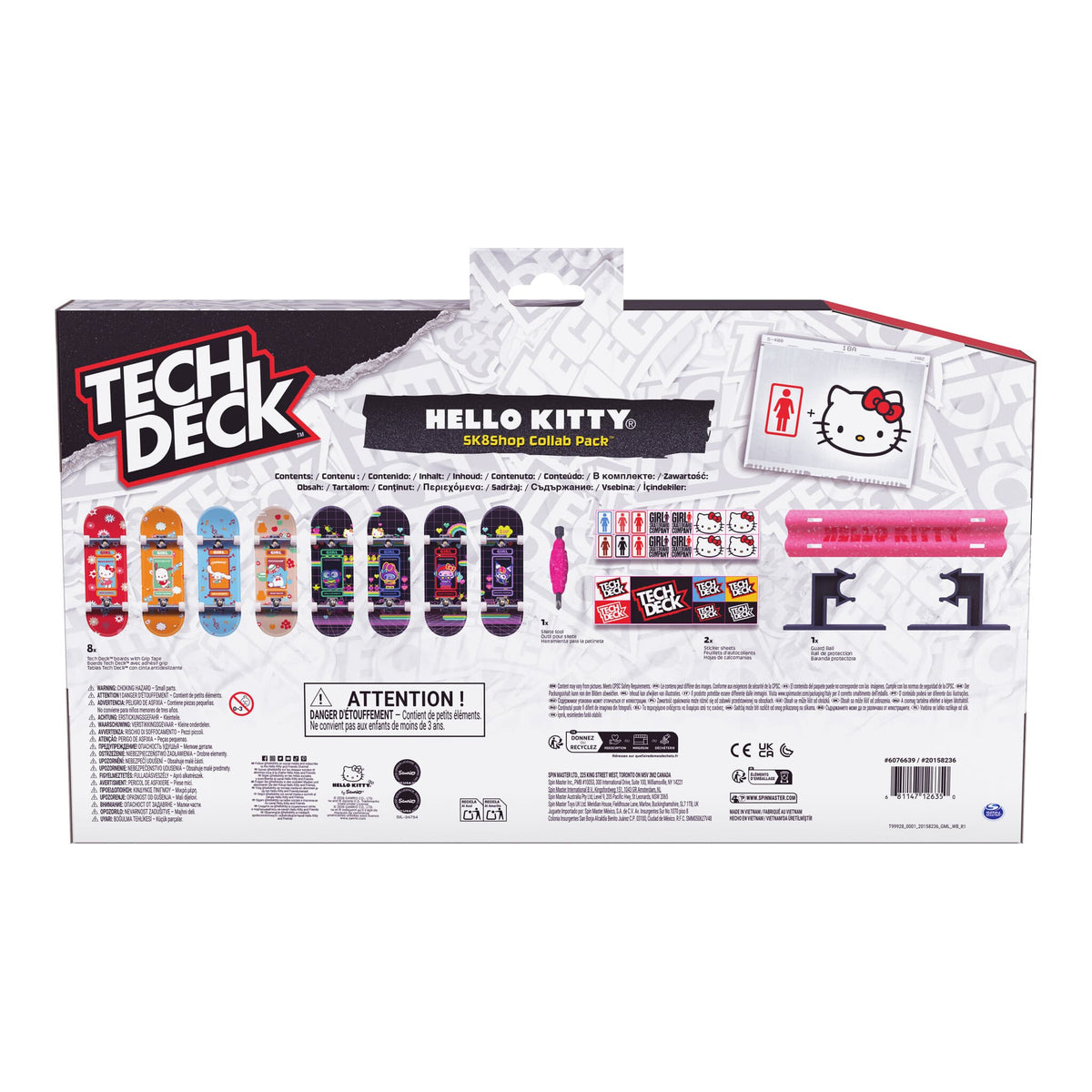Tech Deck Hello Kitty SK8Shop Collab Pack 8-Pack Fingerboards