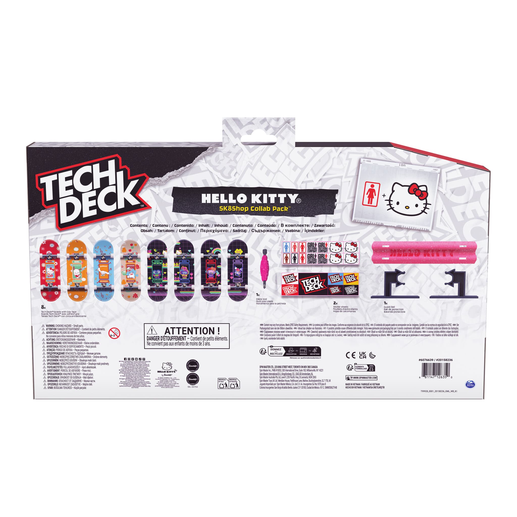 Tech Deck Hello Kitty SK8Shop Collab Pack 8-Pack Fingerboards