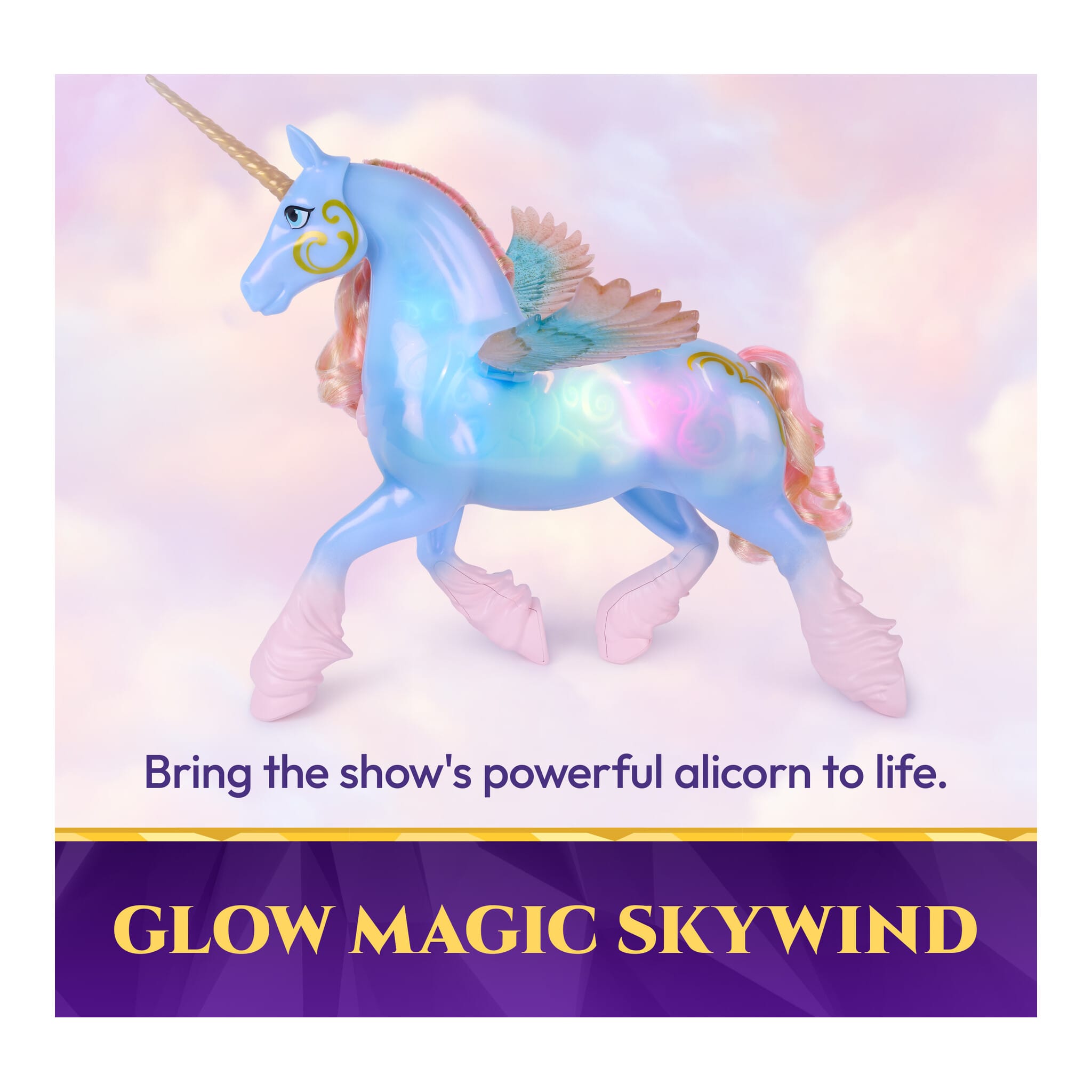 Unicorn Academy Glow Magic Skywind Interactive Unicorn with Lights and Sounds 681147120952