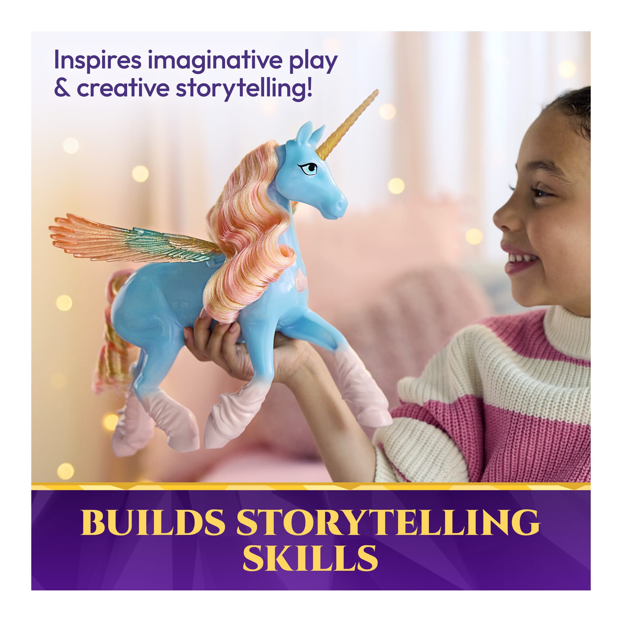 Unicorn Academy Glow Magic Skywind Interactive Unicorn with Lights and Sounds 681147120952