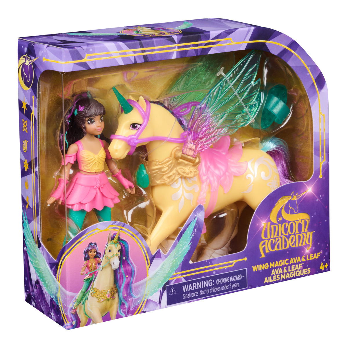 Unicorn Academy Wing Magic Ava & Leaf Doll and Unicorn Set 681147131187