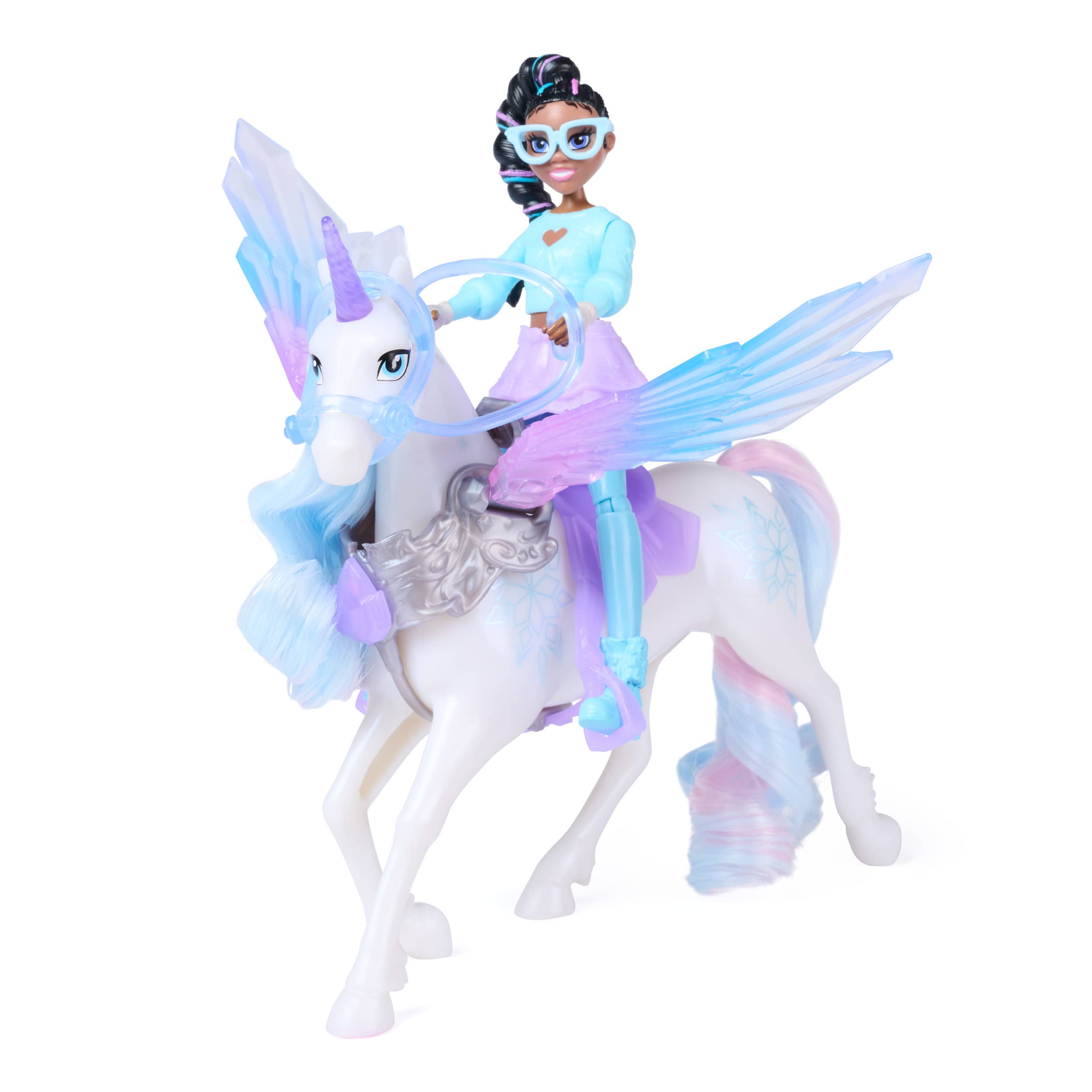 Unicorn Academy Wing Magic Layla & Glacier Doll and Unicorn Set 681147131163