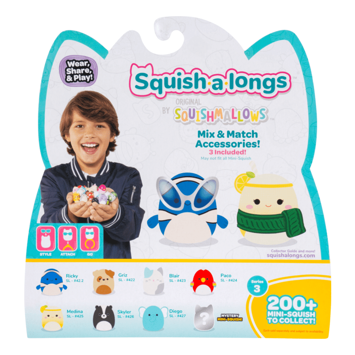 Squish-A-Longs 8 Pack Style 4 W3