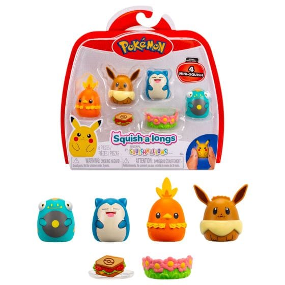 Squish-a-longs Pokemon 4 Pack (Style 1) Wave 1 191726823230