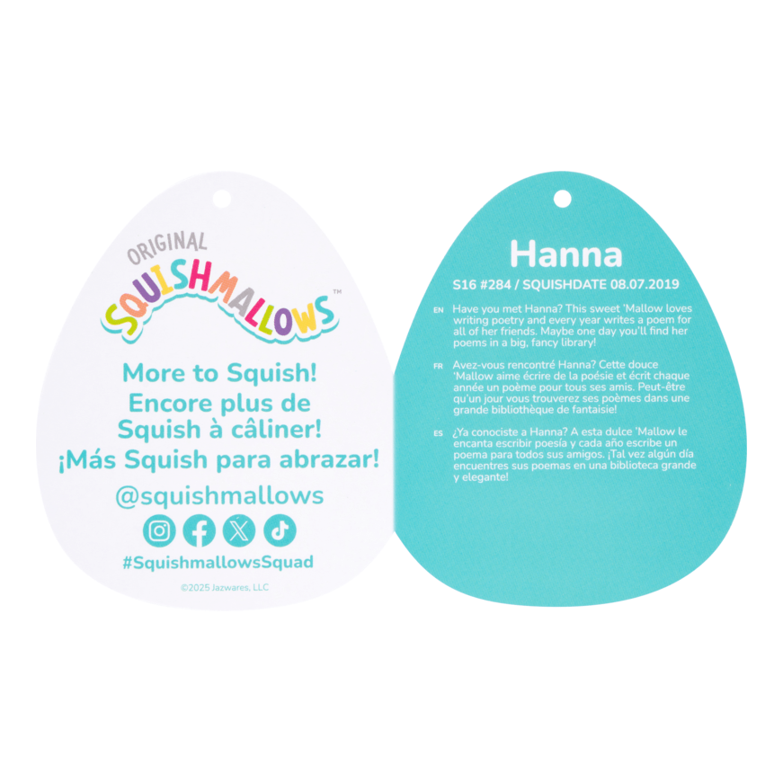 Squishmallow 16in Hanna the Purple Hippo