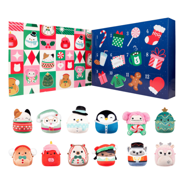Squishmallows 12-Day Advent Calendar Plush Gift Set For Collectors