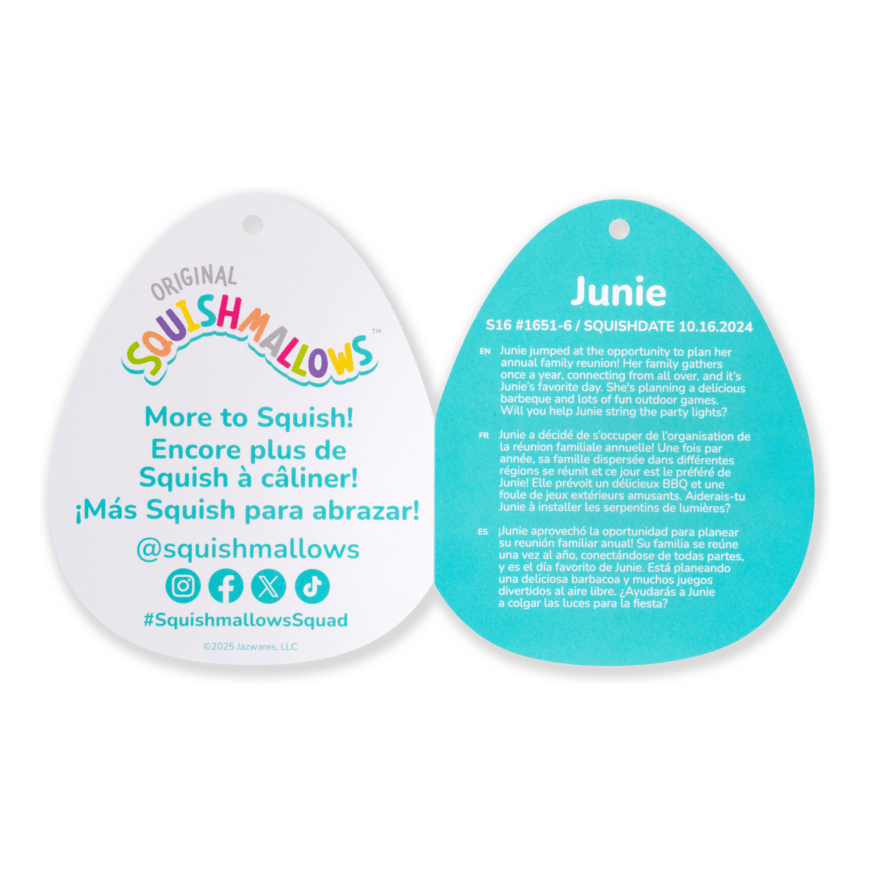 Squishmallows 16In Junie Yellow Banana Plush Toy Cute