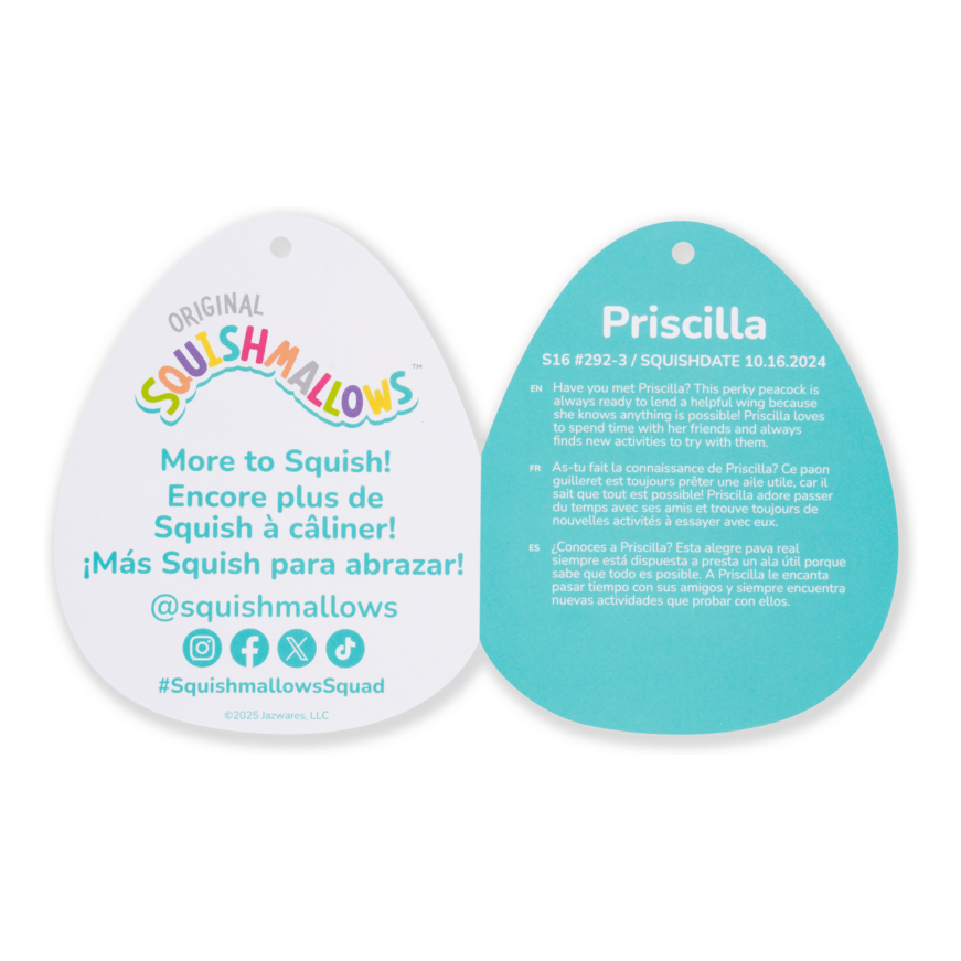 Squishmallows - 16in Priscilla the Blue Peacock