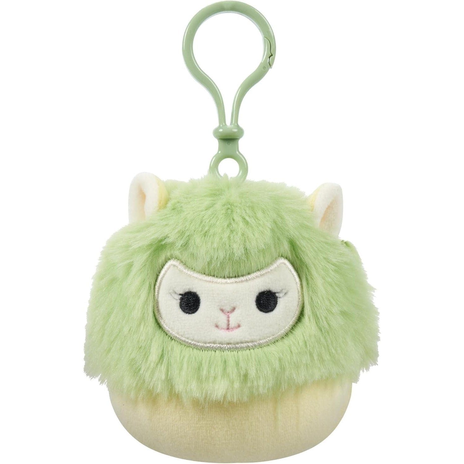 Squishmallows 3.5 Inch Clip-On 5 Pack - Blue Skunk, Cream Bat, Purple Beetle, Lime Greem Llama, Yellow Dumbo Octopus 196566414143