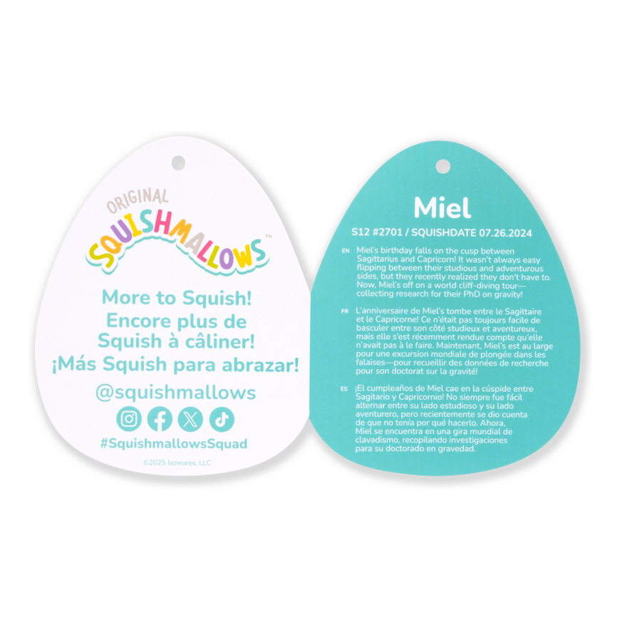 Squishmallows Miel the Yellow Goat 12 Inch Plush Toy