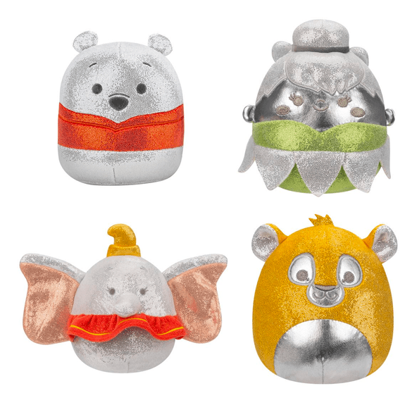 Squishmallow Kellytoy Plush 5" Disney 100th Anniversary 4-Pack 0196566196483