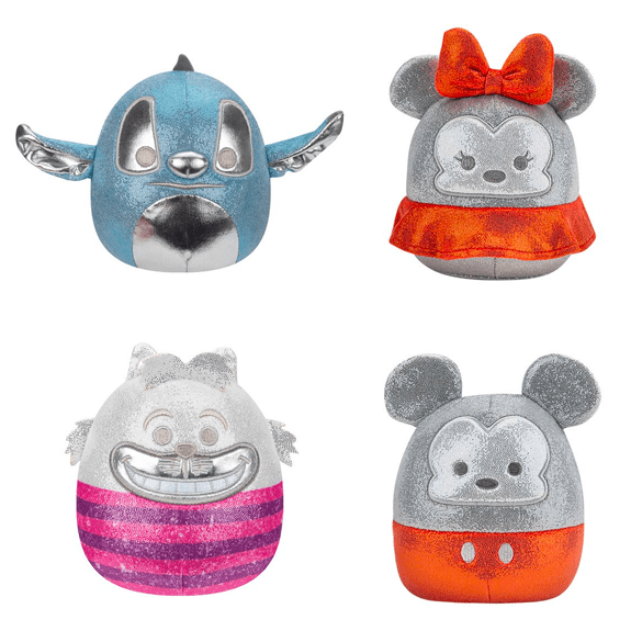 Squishmallow Kellytoy Plush 5" Disney 100th Anniversary 4-Pack 0196566196490