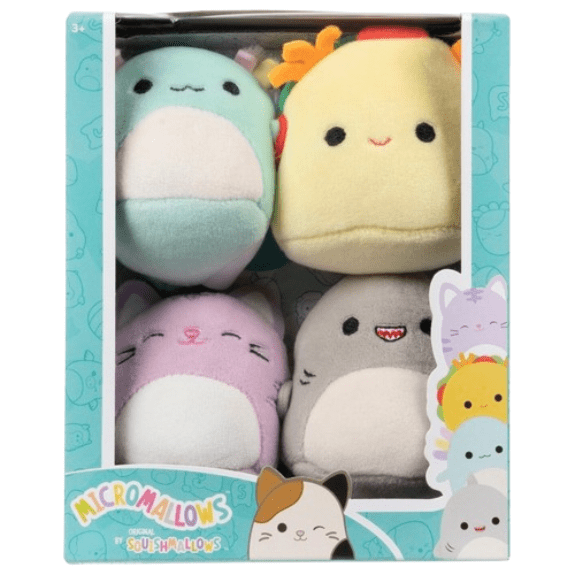 Micromallows by Squishmallow 2.5 Inch Plush - Irina, Tabitha, Tex and Gordon Pack 191726747949