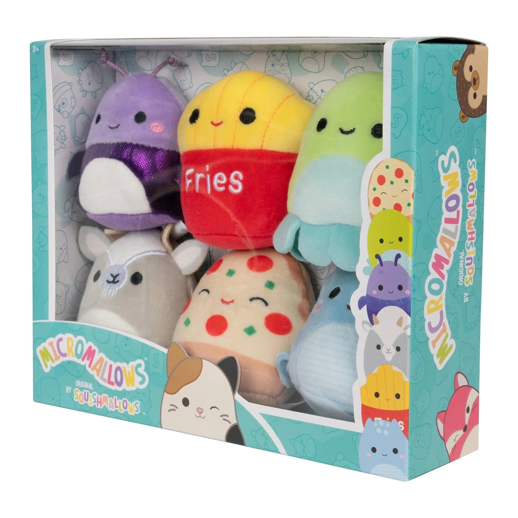 Micromallows by Squishmallow 2.5 Inch Plush - Axel Beetle, Lune Loch Ness Monster, Floyd French Fries, Orphie Octopus, Pep Pizza, Walker Goat 191726748021