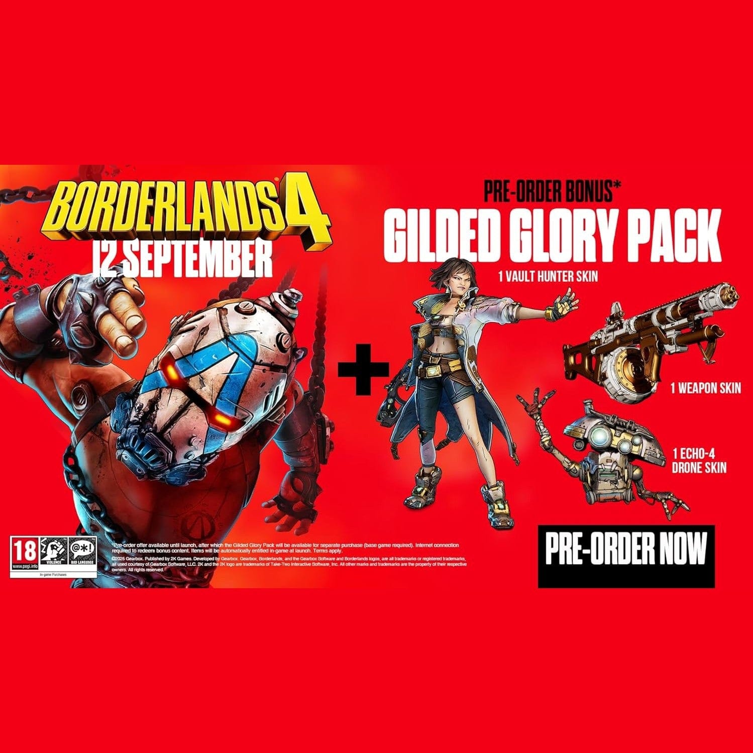 Borderlands 4 Playstation 5 (Pre-order Release Date 12th September) FREE FACEMASK