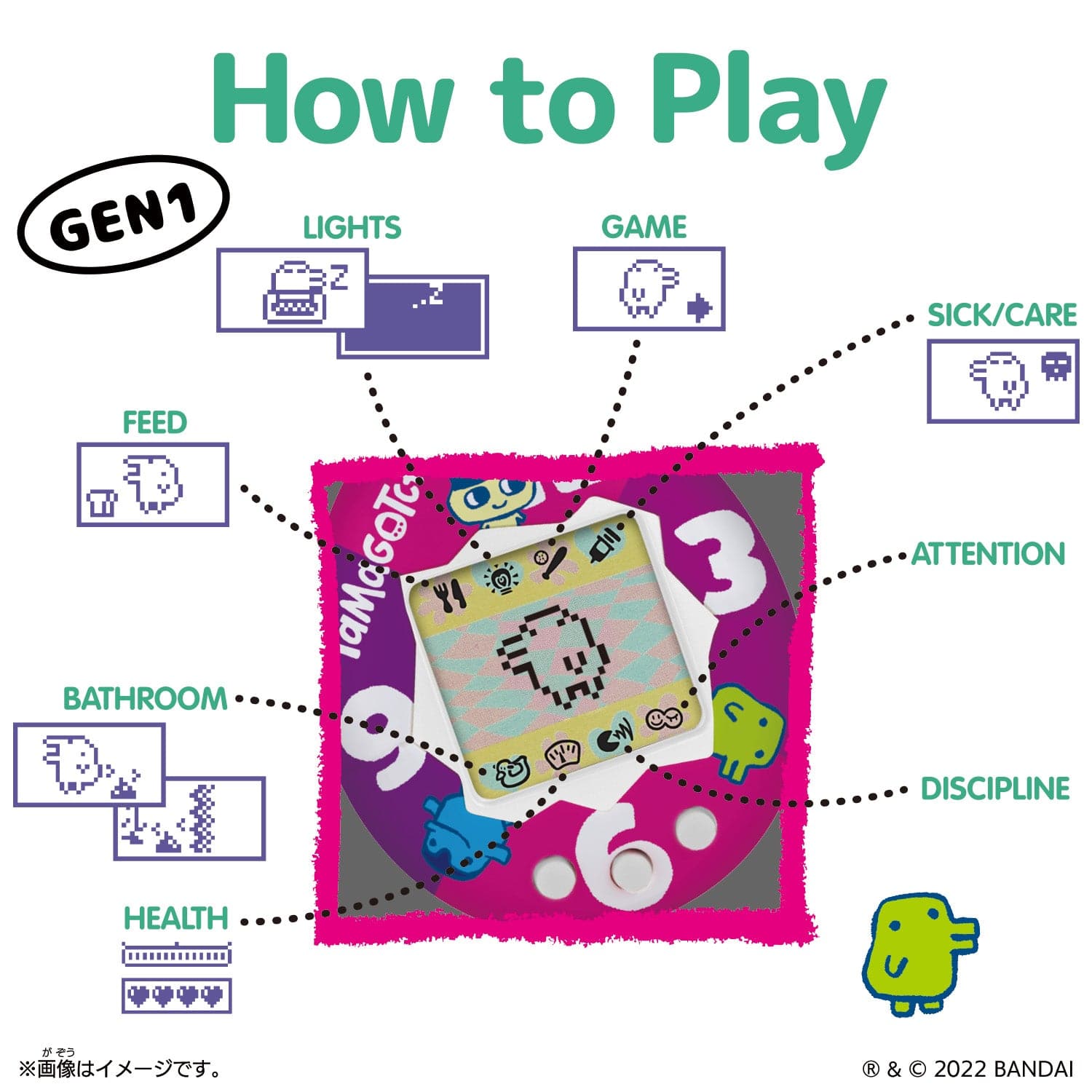 Tamagotchi - Tama Candy - Virtual Pet 3296580427987