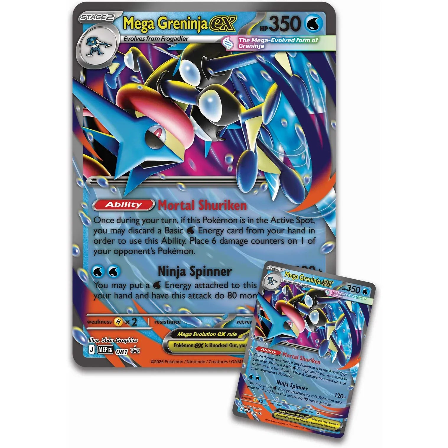 Pokémon TCG: Mega Greninja ex Premium Collection (Release Date 03/07/26 - We will Post on the 2nd July) 0196214155923