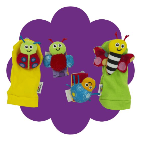 Lamaze: Gardenbug Wrist Rattle Footfinder Set 0796714276342