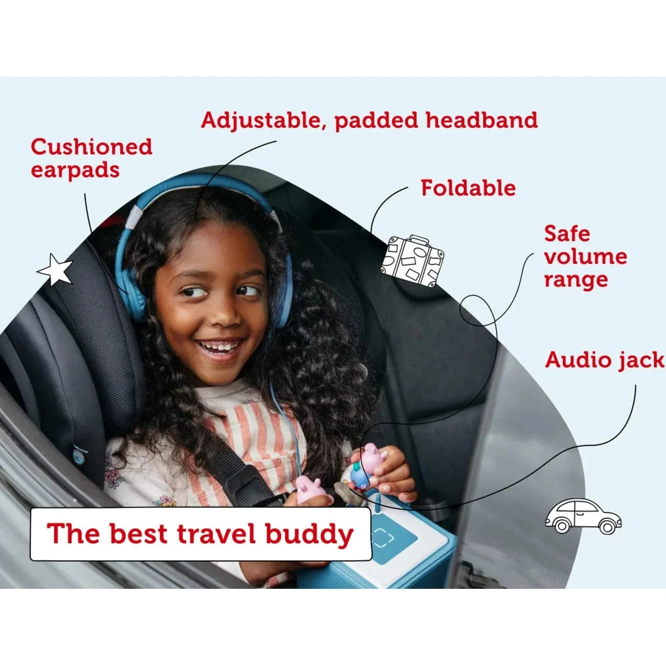 Tonies Foldable Headphones – Blue 4251192137852