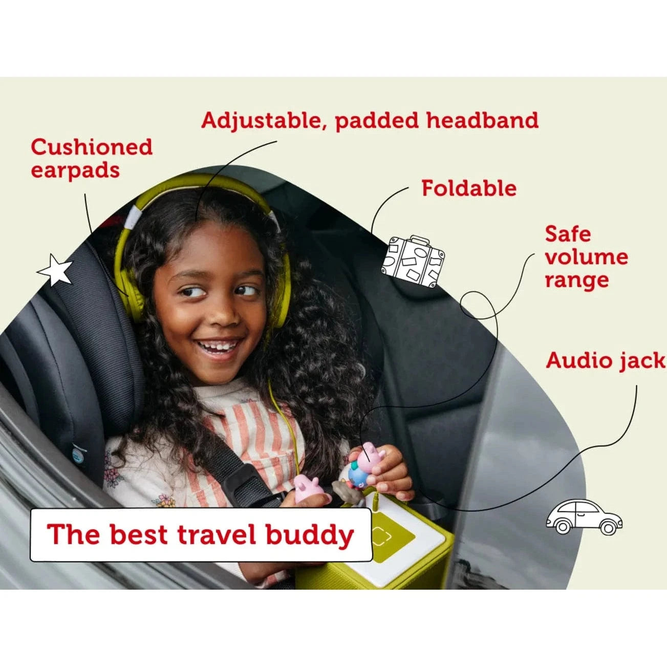 Tonies Foldable Headphones – Green 4251192128133