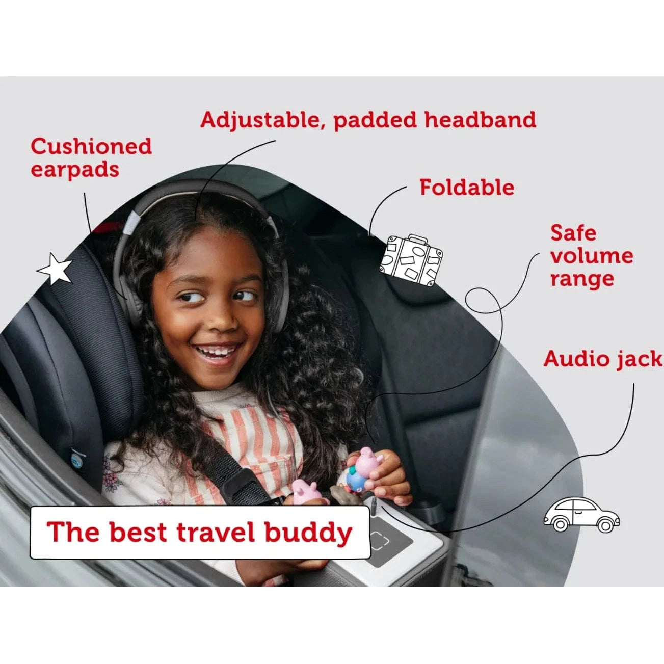 Tonies Foldable Headphones – Grey 4251192126177